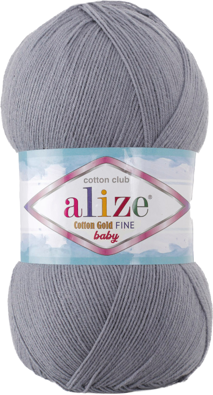 Alize Cotton Gold Fine Baby 87 Coal Grey - Muziker