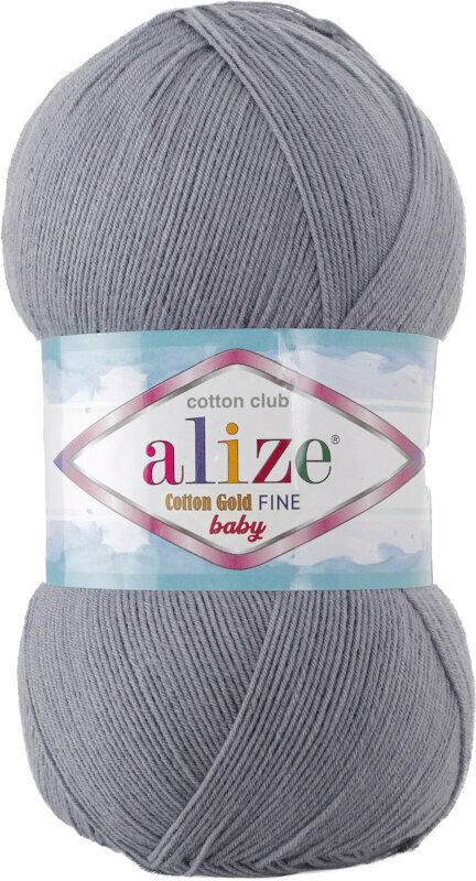 Pređa za pletenje Alize Cotton Gold Fine Baby 87 Coal Grey