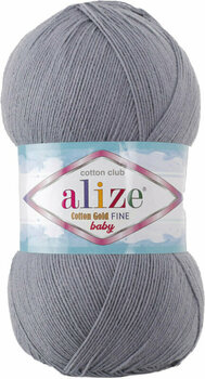 Fil à tricoter Alize Cotton Gold Fine Baby 87 Coal Grey - 1