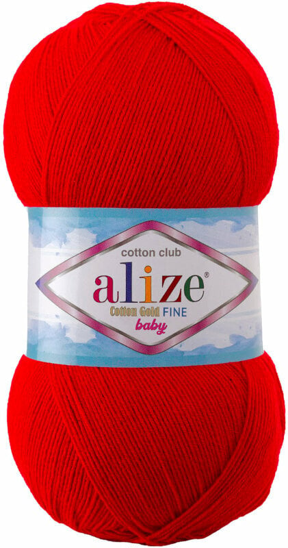 Gold baby  - Alize Cotton Gold Fine Baby 56 Red