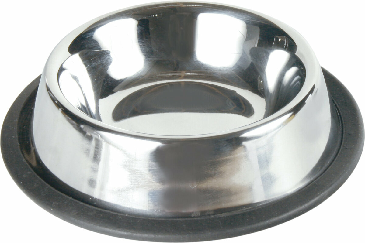 Kutya tál Trixie Stainless Steel Bowl with Rubber Kutya tál 0,2 L Kutya tál