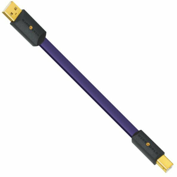 Hi-Fi USB-kabel WireWorld Ultraviolet 8 (U2AB) A-B 1 m Violet Hi-Fi USB-kabel