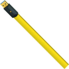 Cable USB Hi-Fi WireWorld Chroma 8 (C3AB) A-B 0,6 m Amarillo Cable USB Hi-Fi