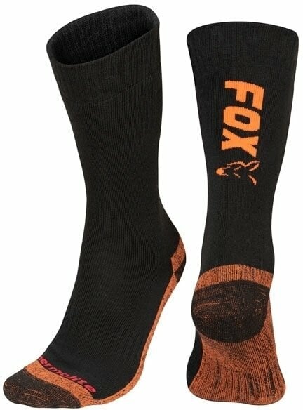 Chaussettes Fox Chaussettes Collection Thermolite Long Socks Black/Orange 40-43