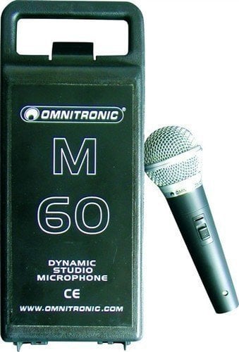 Microfone dinâmico para voz Omnitronic M-60 Microfone dinâmico para voz