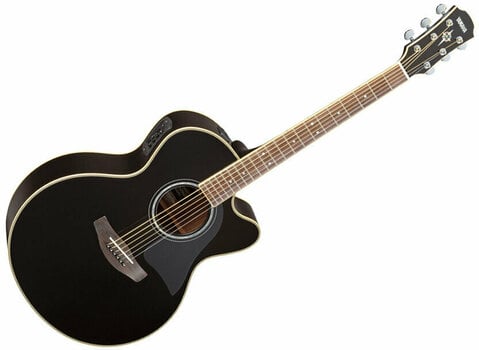 Jumbo elektro-akoestische gitaar Yamaha CPX 700II BL Zwart - 1