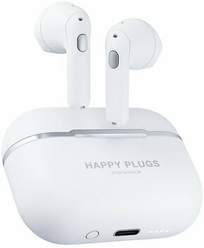 True trådlös in-ear Happy Plugs Hope White - 1