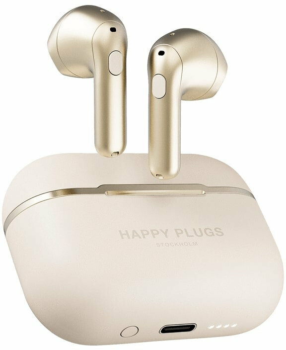 True trådlös in-ear Happy Plugs Hope Gold