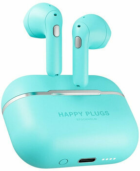 True trådlös in-ear Happy Plugs Hope Turquoise - 1