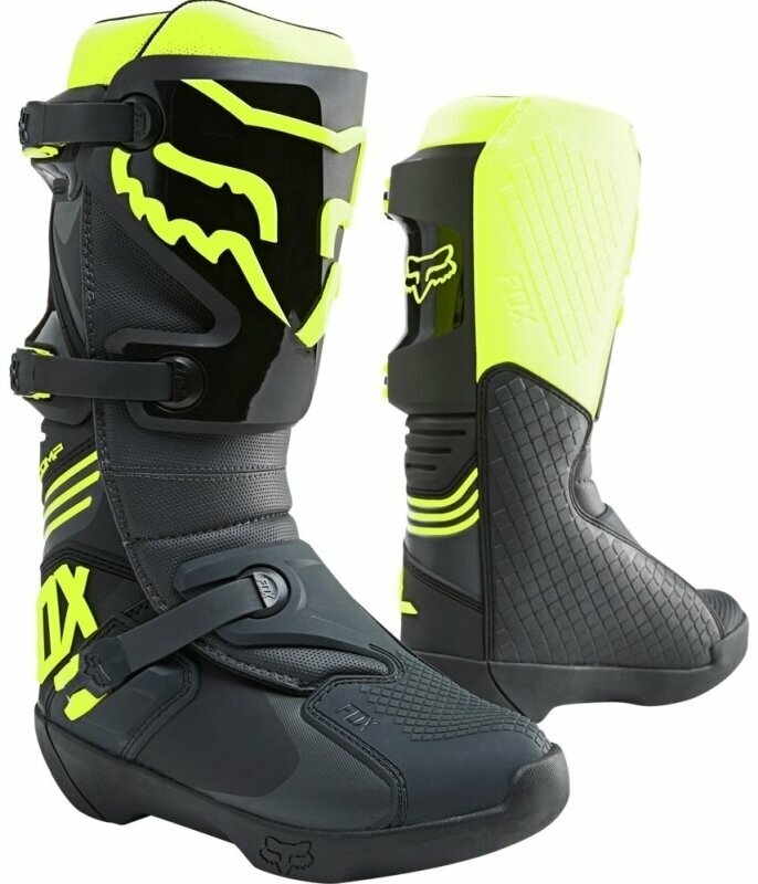 Stivali da moto FOX Comp Boot Black/Yellow 42,5 Stivali da moto