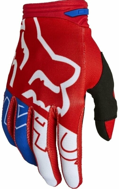 Rukavice FOX 180 Skew Glove White/Red/Blue XL Rukavice