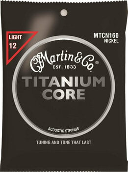Struny do gitary akustycznej Martin MTCN160 Titanium Core - 1