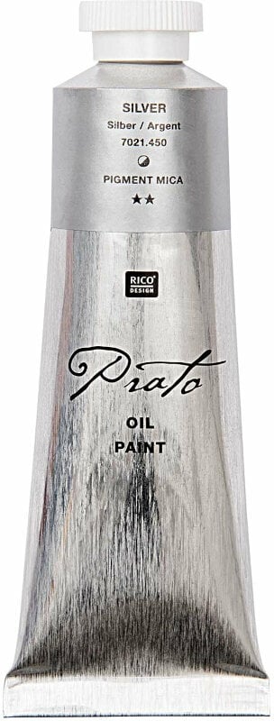 Tempera ad olio Rico Design Prato Pittura a olio 60 ml Silver