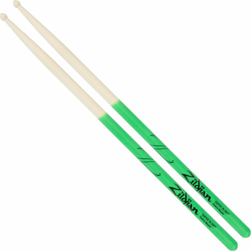 Drumsticks Zildjian ZS7AMDG Super 7A Maple Green Dip Drumsticks