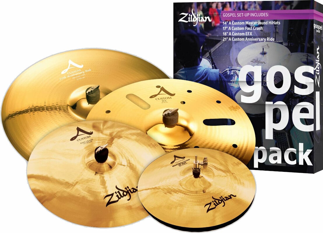 Set de cymbales Zildjian AC0801G A Custom Gospel 14/17/18/21 Set de cymbales