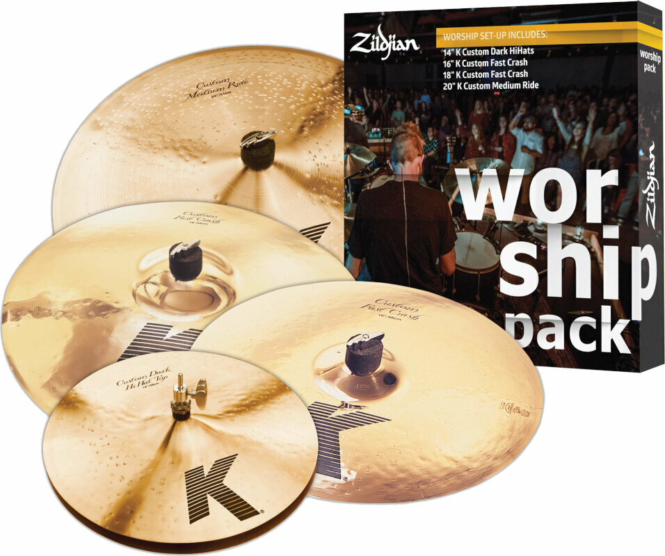 Cymbal Set Zildjian KC0801W K Custom Worship 14/16/18/20 Cymbal Set