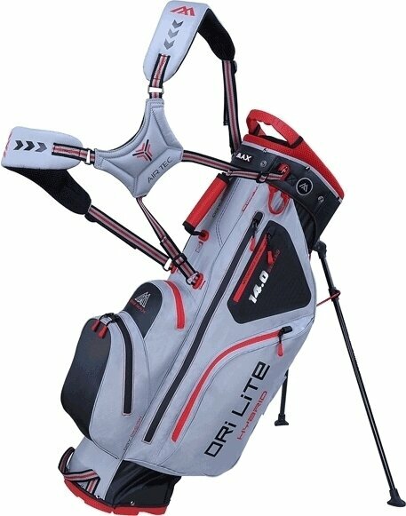 Borsa da golf Stand Bag Big Max Dri Lite Hybrid Silver/Black/Red Borsa da golf Stand Bag