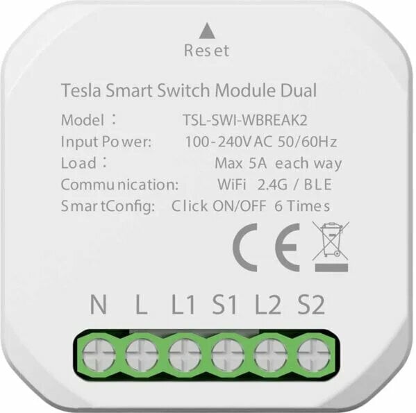 Controller e interruttore intelligente Tesla Smart Switch Module Dual