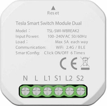 Commande et interrupteur intelligent Tesla Smart Switch Module Dual - 1