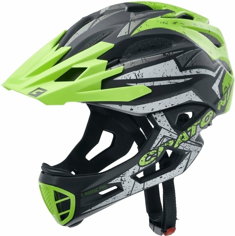 Pyöräilykypärä Cratoni C-Maniac Pro Black/Grey/Lime Matt S/M Pyöräilykypärä