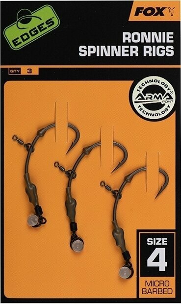 Amo Fox Edges Ronnie Spinner Rigs Medium Curve # 4 Silver Amo