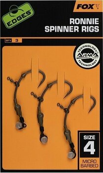 Anzol de pesca Fox Edges Ronnie Spinner Rigs Medium Curve # 4 Silver Anzol de pesca - 1