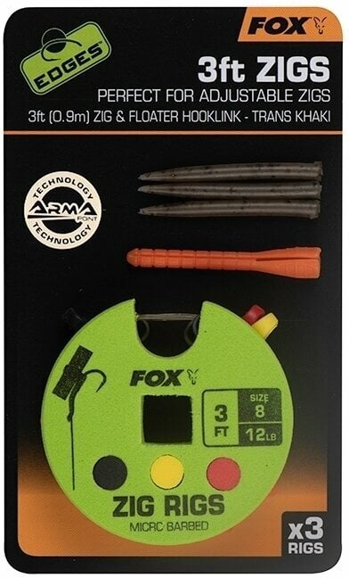 Fiskelina Fox Edges Zig Rig 8 # 8 12 lbs 91 cm Rig