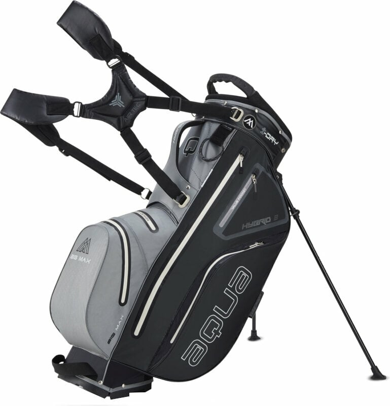 Чантa за голф Big Max Aqua Hybrid 3 Stand Bag Чантa за голф Grey/Black