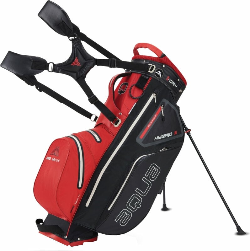 Golftaske Big Max Aqua Hybrid 3 Stand Bag Red/Black Golftaske
