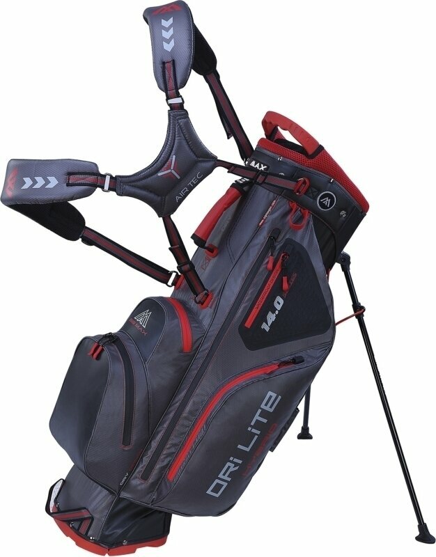 Чанти за голф > Чанти За Голф Със Стойка – Stand Bags Big Max Dri Lite Hybrid 2 Charcoal/Black/Red Чантa за голф