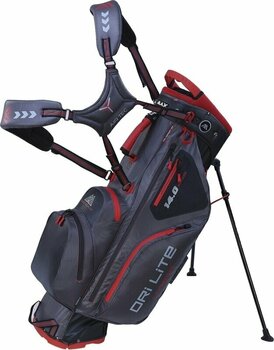 Golf Bag Big Max Dri Lite Hybrid 2 Charcoal/Black/Red Golf Bag - 1