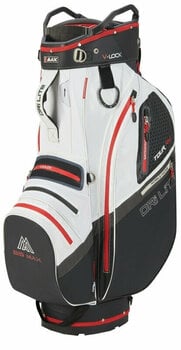 Golfbag Big Max Dri Lite V-4 Cart Bag Black/White/Red Golfbag - 1