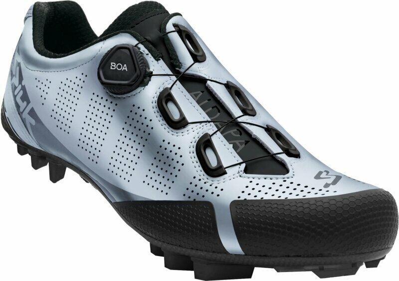 Chaussures de cyclisme pour hommes Spiuk Aldapa Carbon BOA MTB Silver Chaussures de cyclisme pour hommes