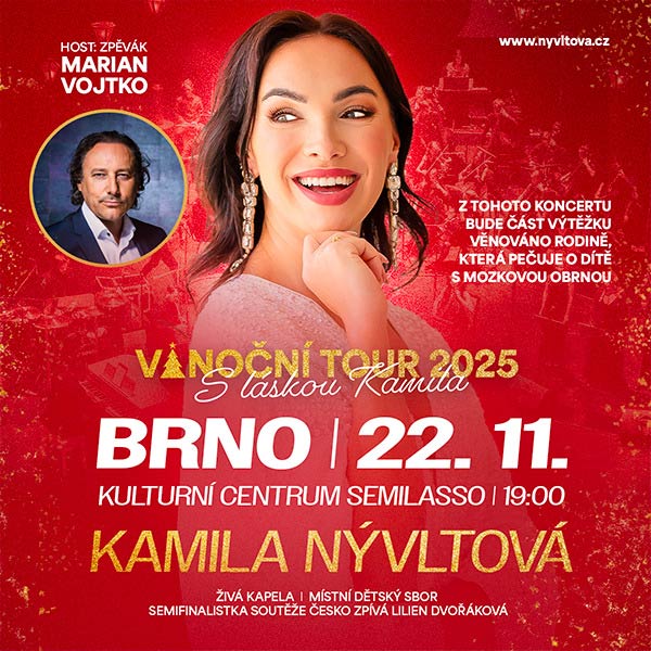 KAMILA NÝVLTOVÁ - VÁNOČNÍ TOUR 2025 „S LÁSKOU KAMILA“
